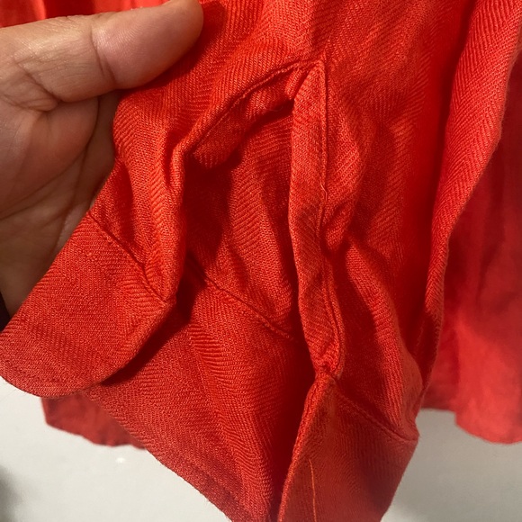 Red Ralph Lauren Button up linen top - Picture 5 of 6